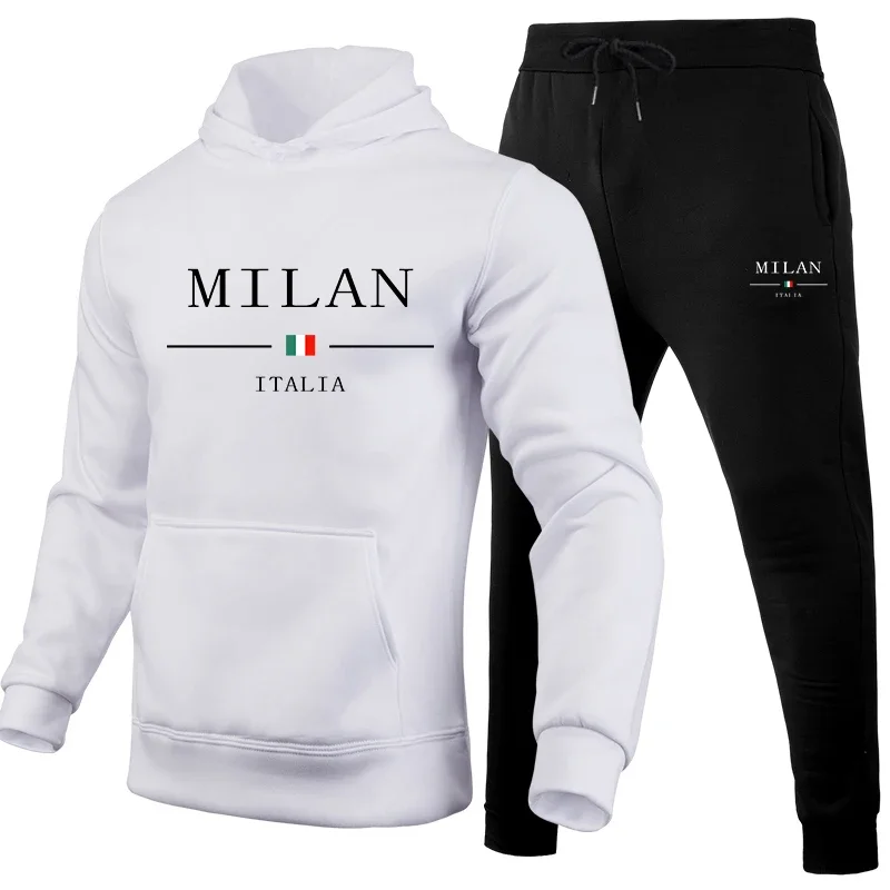 

Men's Tracksuit Outdoors Hot Sale Men Daily Comfortable Hooded Sportswear and Sweatpants Man Fashion Sports Suits Jogging Simple