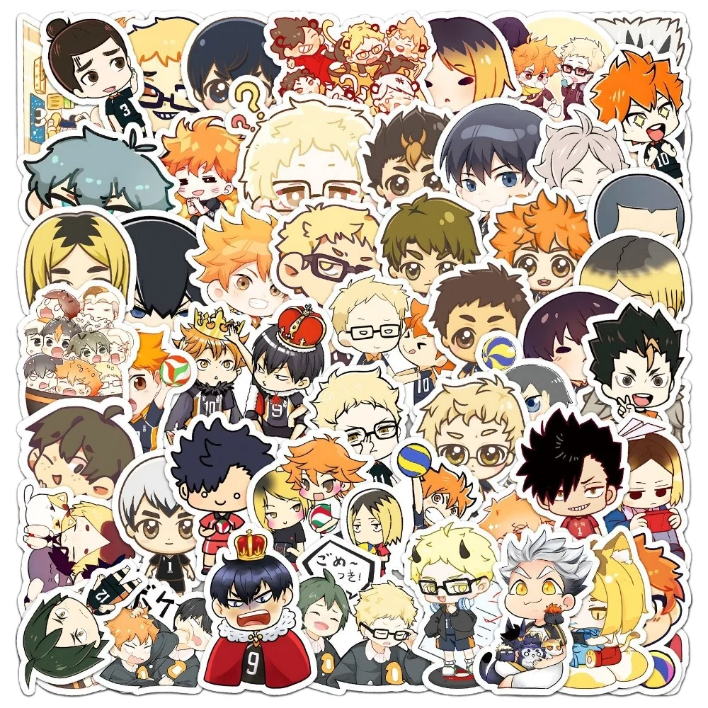 51 قطعة هايكيو!! هيناتا شويو كاجياما توبيو ملصقات أنيمي ذاتية اللصق مانغا الكرتون رسم الكتابة على الجدران خربش الزينة