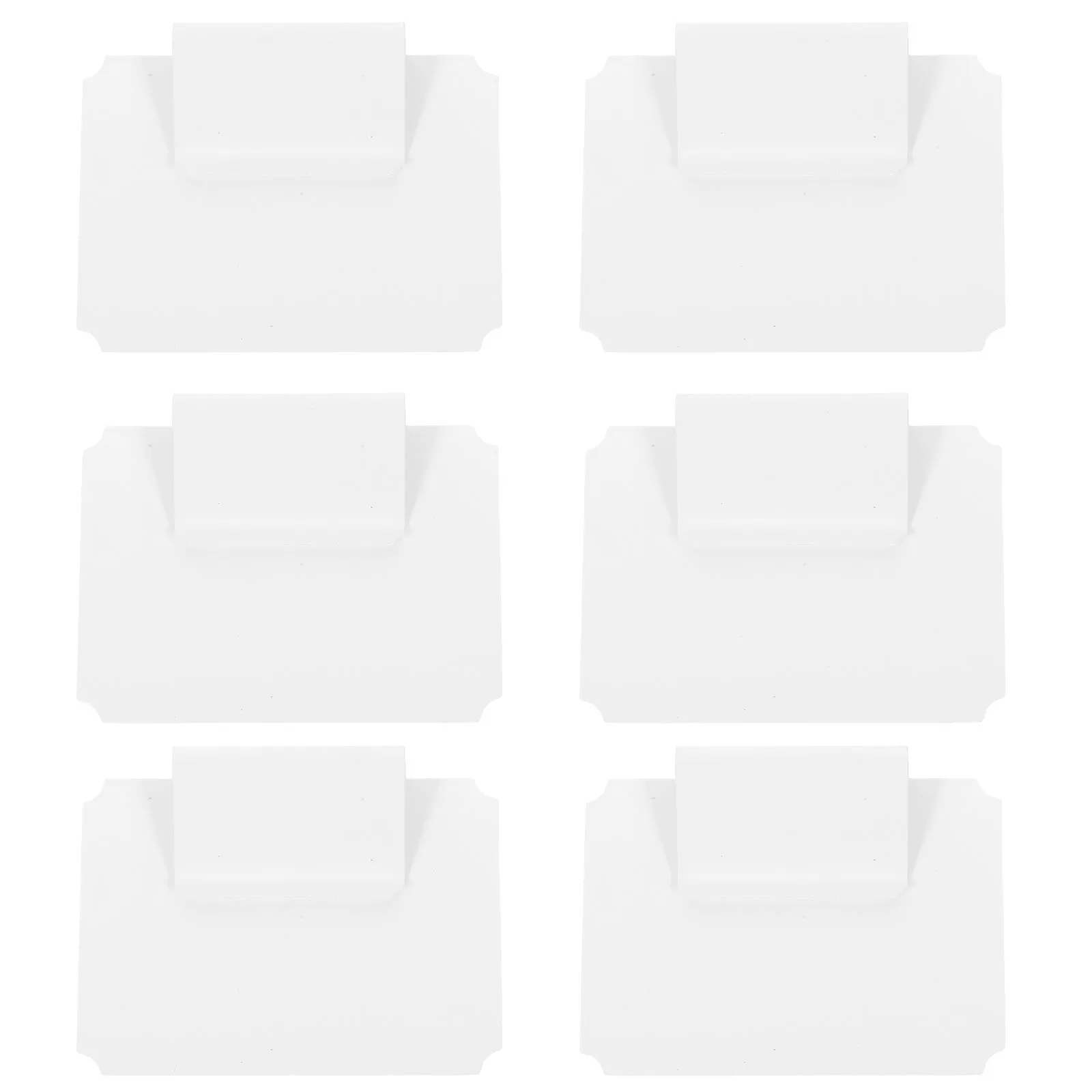 

8pcs PVC Basket Label Holders for Storage Bins Boxes Removable Wire Rack White Clip Square Lightweight Easy