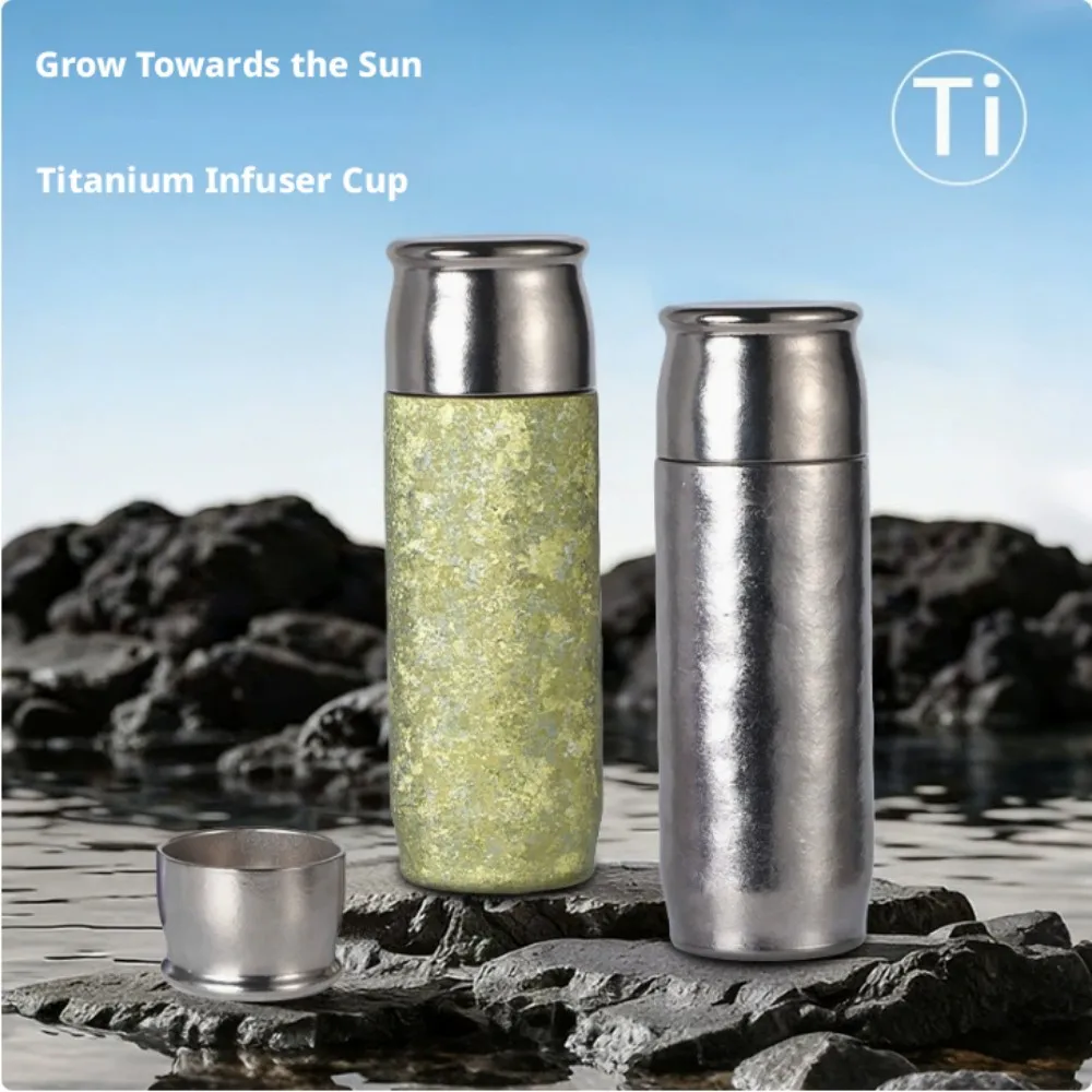 Termo de titanio 420ML 320ML con infusor de té, taza térmica aislada, botella de agua para termos, termo de titanio