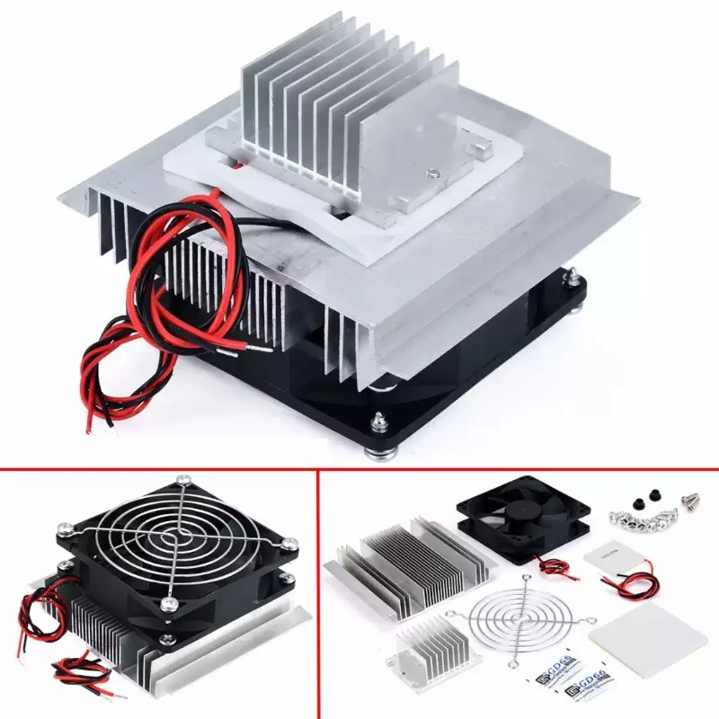 1Pcs Peltier Thermoelectric Cooler, DC 12V Semiconductor Air‑Conditioning Cooling System, DIY Refrigerator Kit