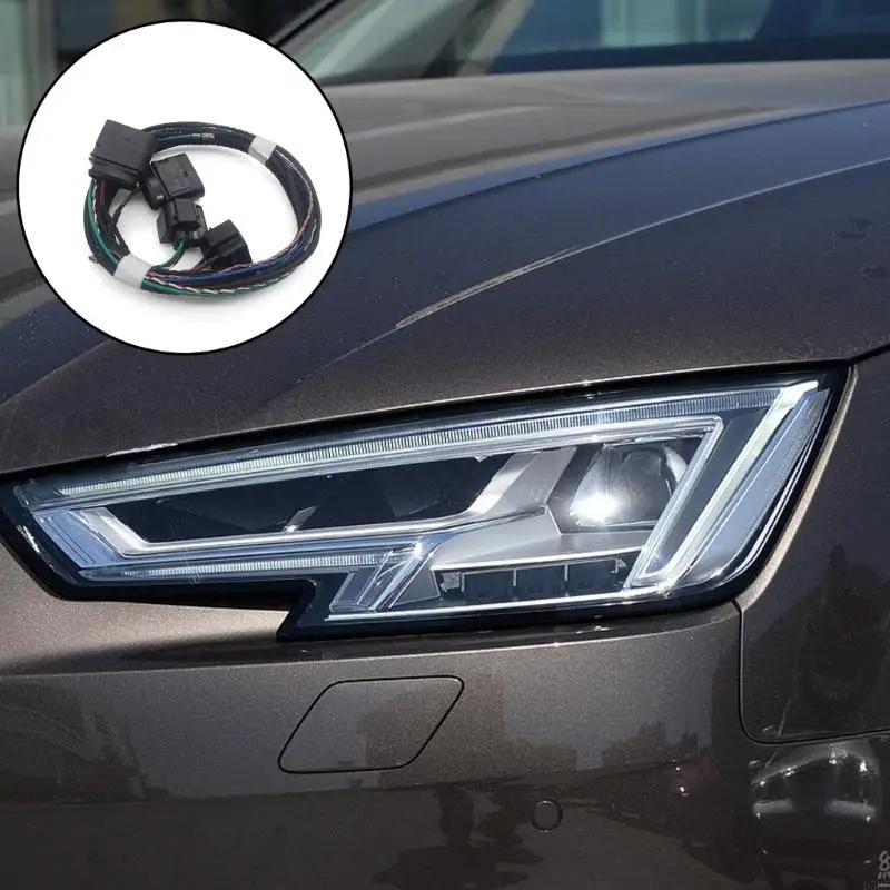 D5BE Wrapped Cable Headlight Wire Set with Molded Plugs for B9 Repair