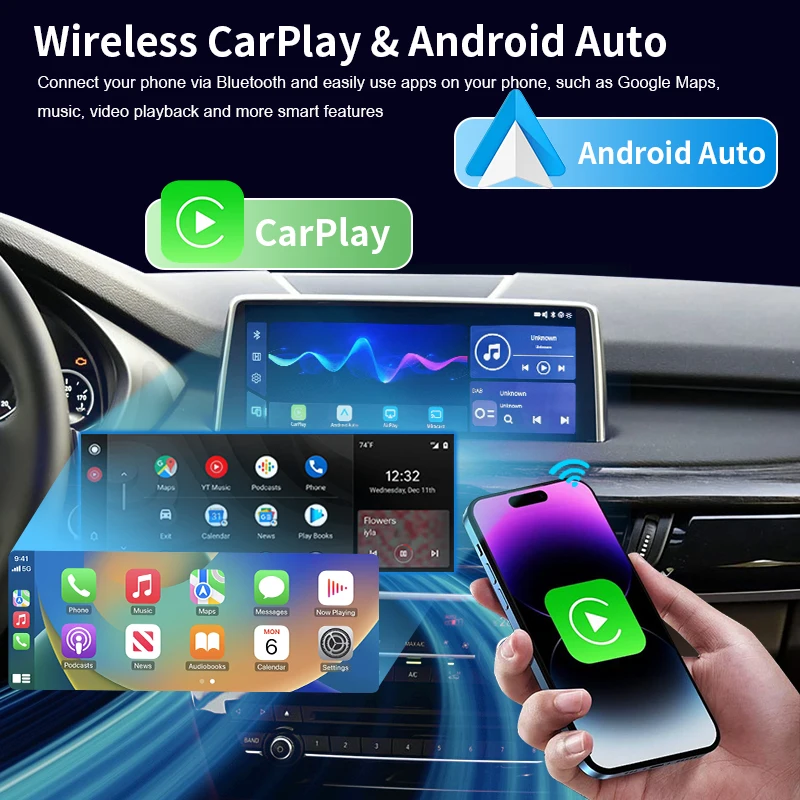 OEM Screen Upgrade Wireless CarPlay for BMW EVO 1 2 3 4 5 7 Series X1 X3 X4 X5 X6 MINI F56 F15 F16 F25 F26 F48 F10 F22 F20 F30