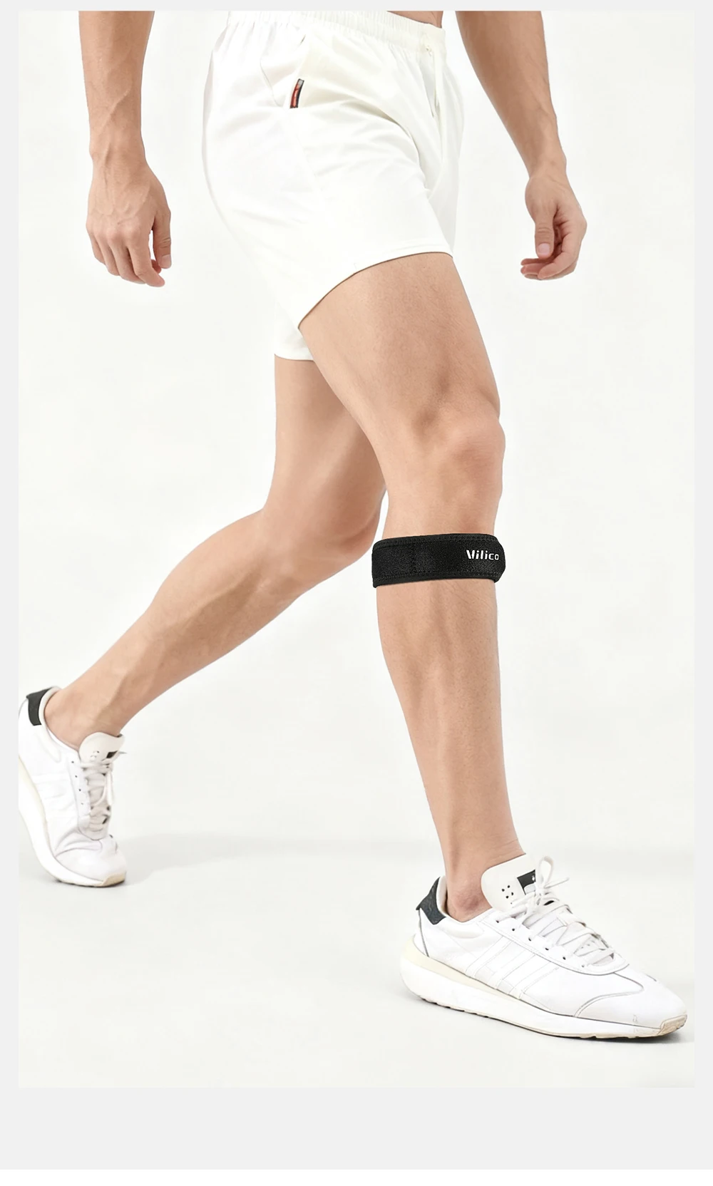 1 Stück Kniescheiben-Band aus Silikagel, Kniesensorikschutz, Kniebandage für Laufen, Sport, Radfahren, Fitness, Knieschutz-Ausrüstung – Detail 10