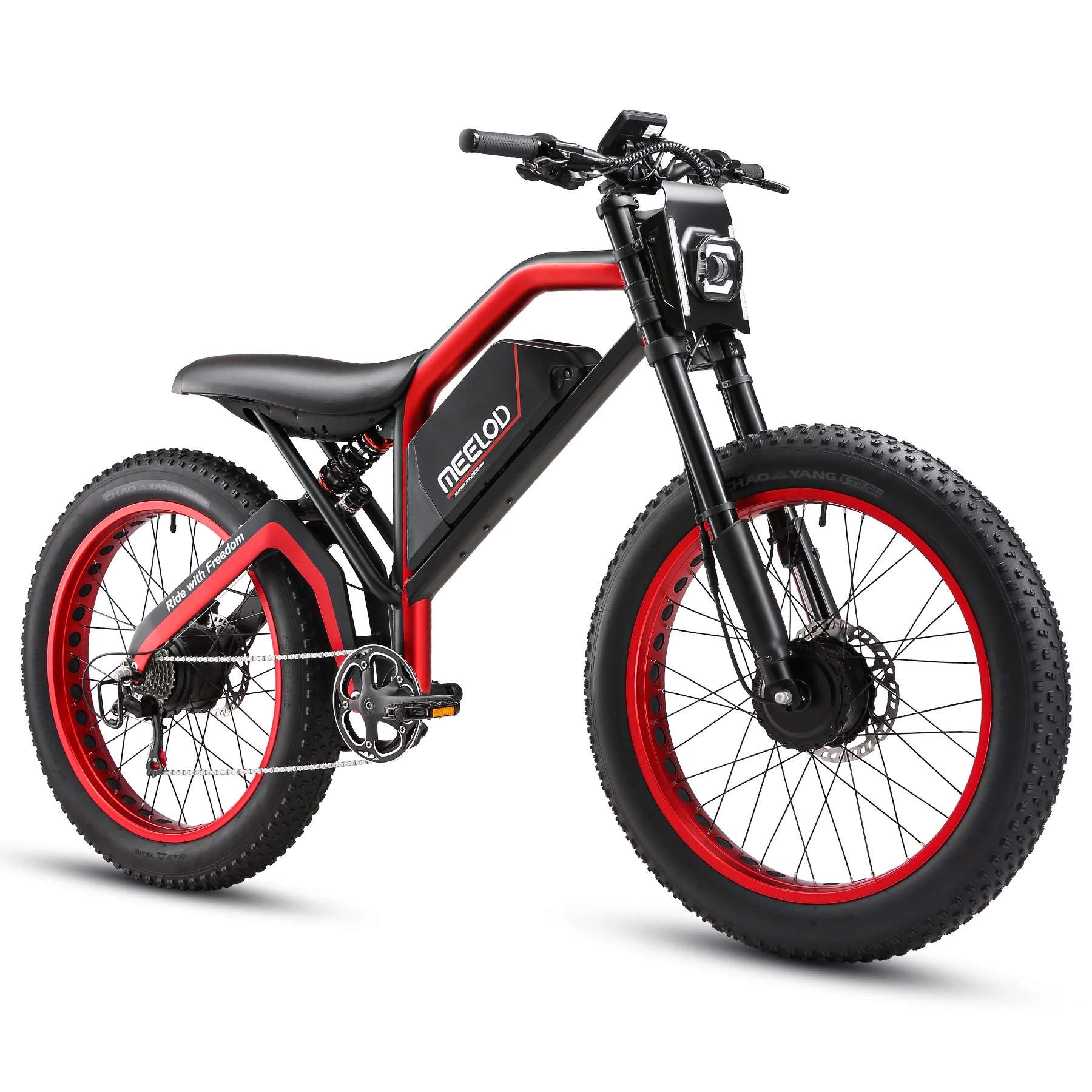 

Электрический велосипед MEELOD XT600DL для взрослых, 1000 Вт * 2, 52 В, 25 Ач, аккумулятор, электрический велосипед, 26-дюймовый электронный горный велосипед с толстыми шинами