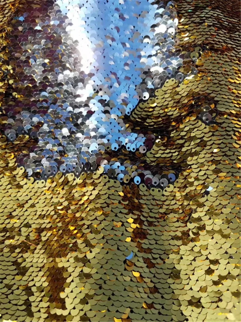 5MM color butyl fabric flip piece Mermaid flip sequin encryption reverse two-color sequin embroidery hang piece flip piece