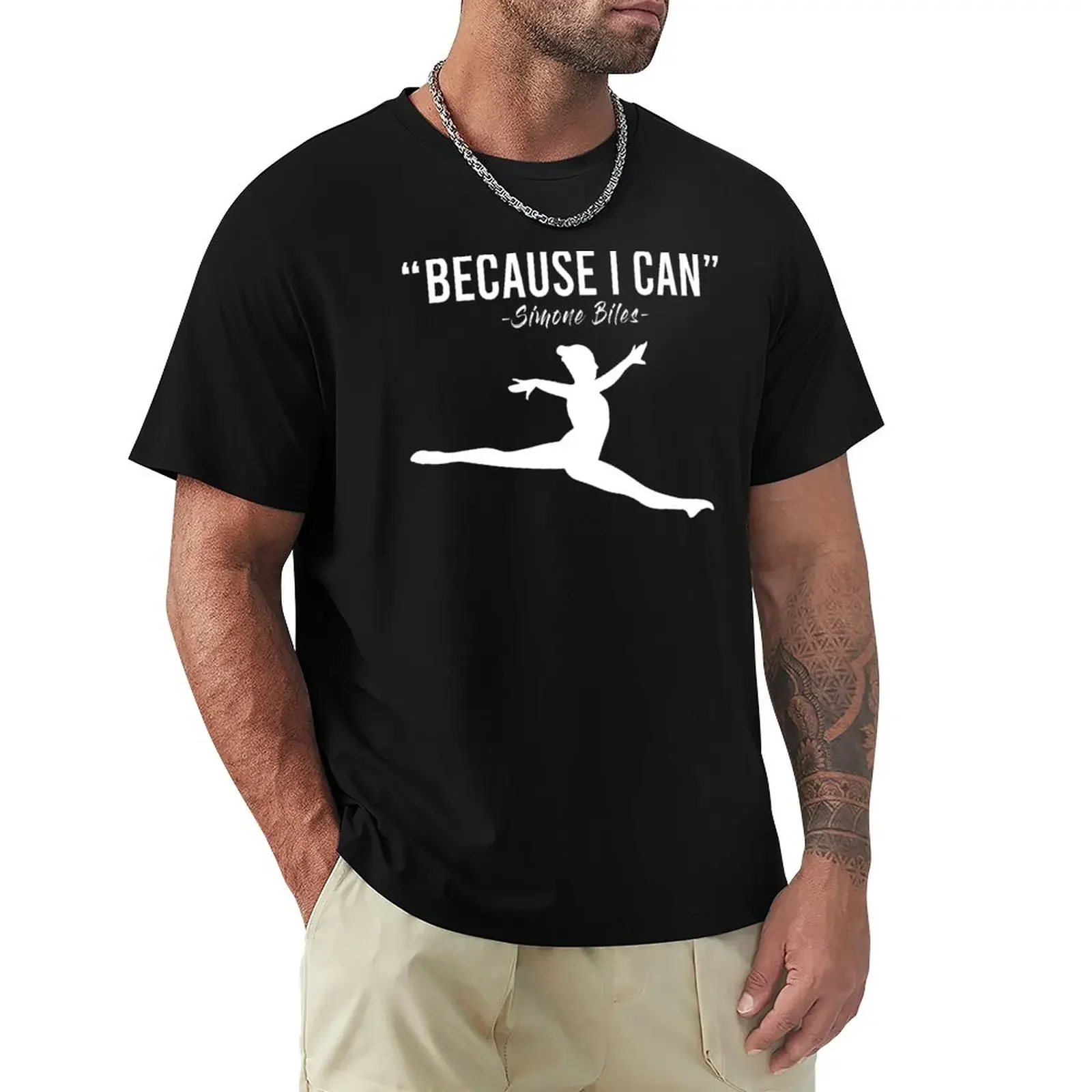 

Because I can T-Shirt funnys animal prinfor boys mens white t shirts