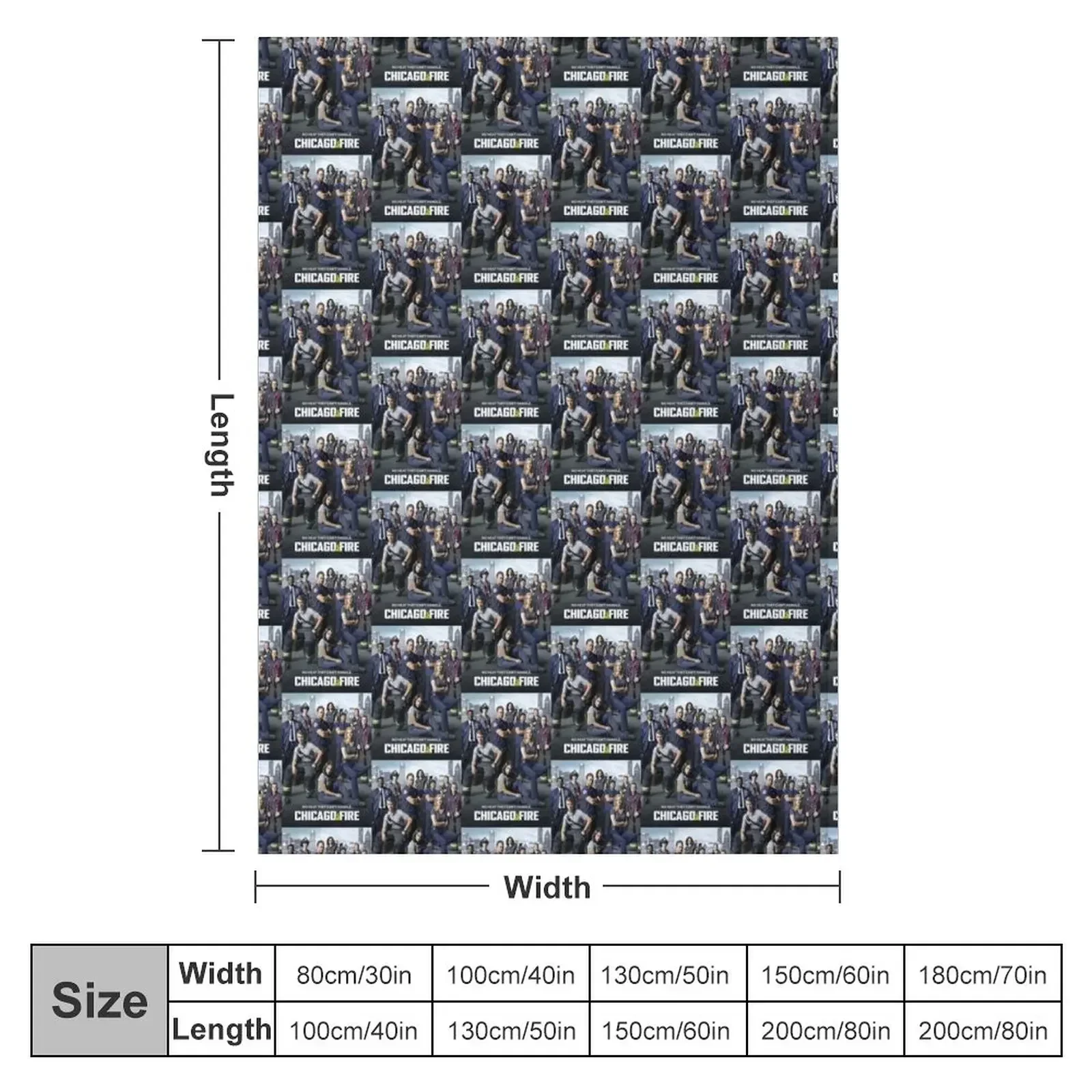 Chicago Fire Throw Blanket couch cozy soft plush fuzzy picnic outdoor blanket