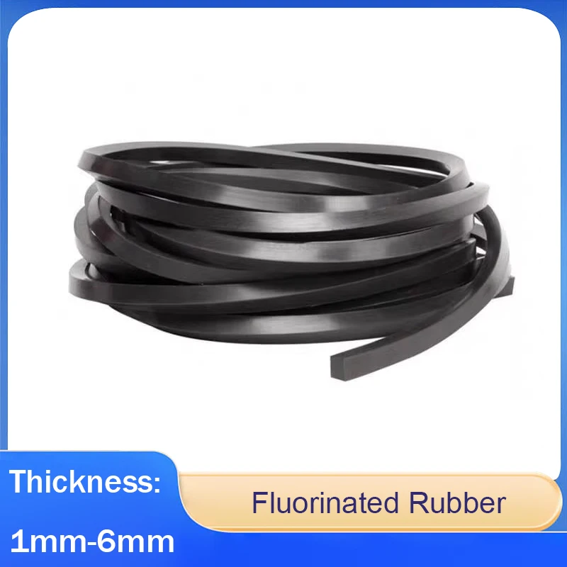 Черная полоса из фторированной резины, толщина x Ширина: 5x5-8x8 10x10/12/15 12x12 14x14 15x15 16x16 18x18 для герметизации и изоляции
