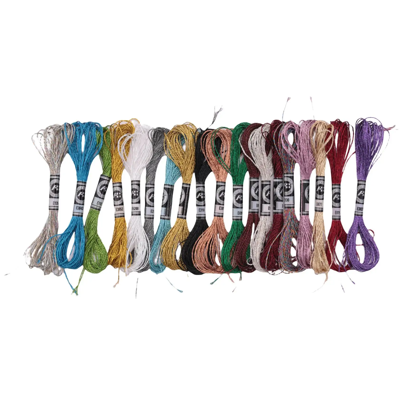19Pcs Metallic Embroidery Skein Threads Multi-Color Embroidery Floss Glitter Embroidery Thread Cross-Stitch Thread Top-Rated