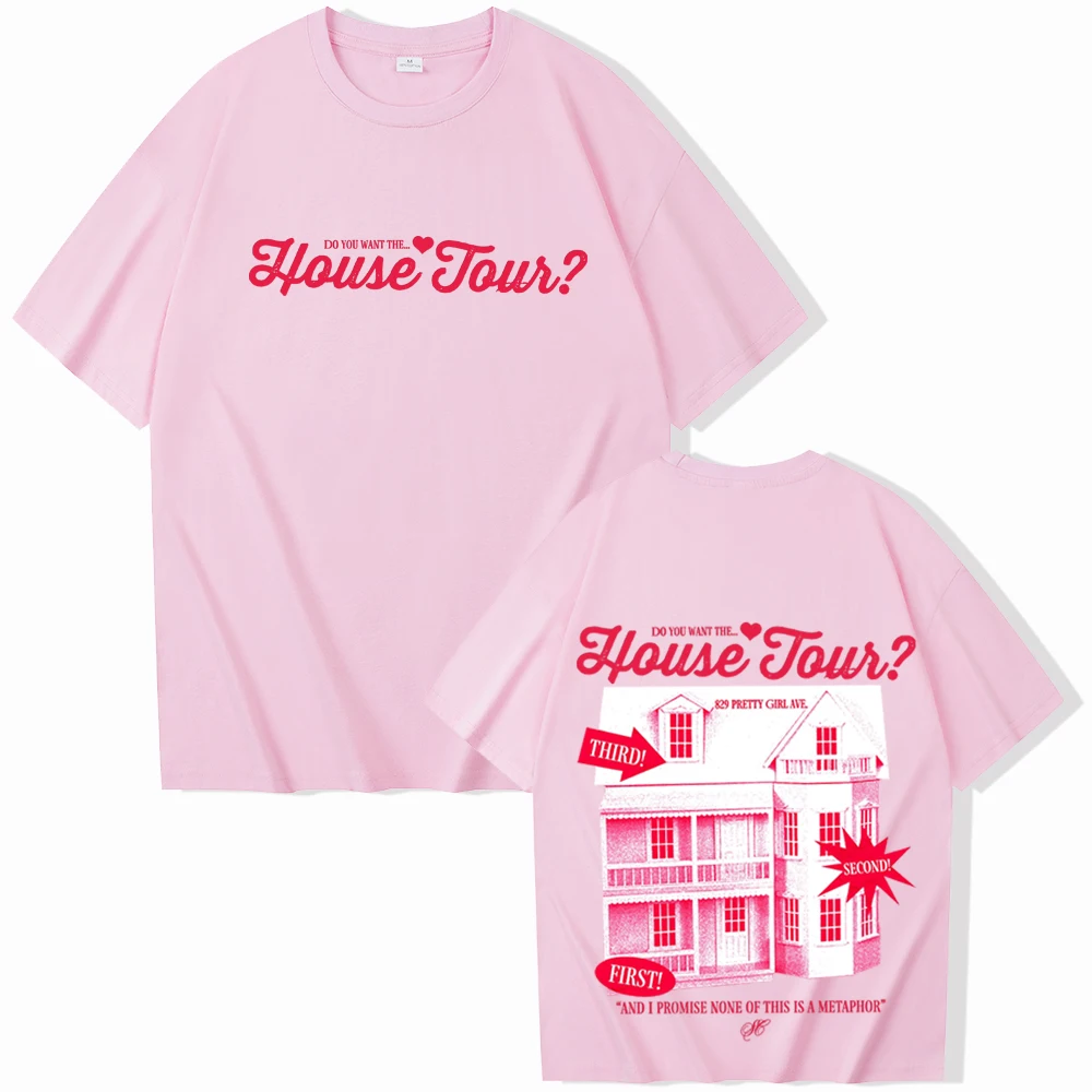 تي شيرت سابرينا كاربنتر هاوس تور للرجال والنساء Harajuku بأكمام قصيرة ورقبة دائرية قميص غير رسمي هدية #6