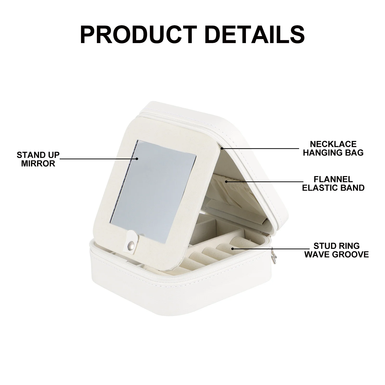 Jewelry Box Display Case Storage Container ganizer Earring St Holder Portable Desktop Dustproof Scratch Resistant Premium