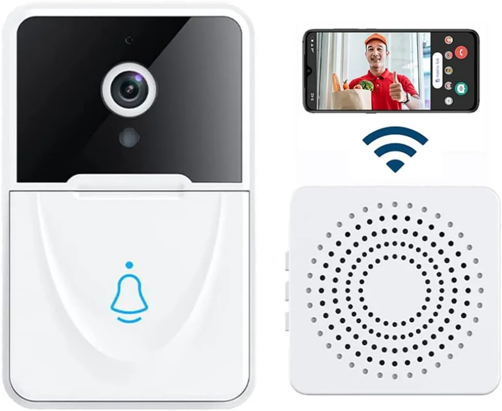 Smart Video Wireless Camera Doorbell,  Surveillance, Video, HD Night Vision Home Smart Security Doorbell Two-Way Calls Camera