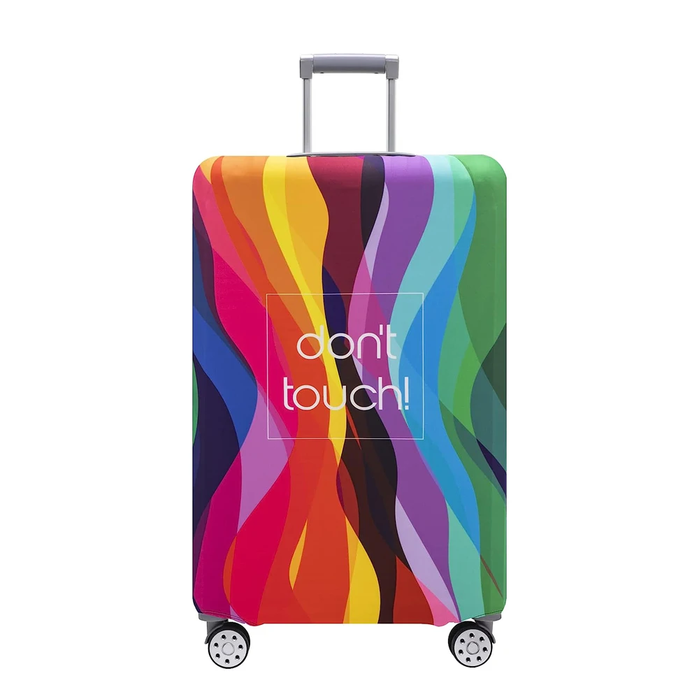 

Washable Colourful Stripes Luggage Protective Cover Anti-scratch Thickened Suitcase Cover Protector Fits 18-32 Inch Luggage