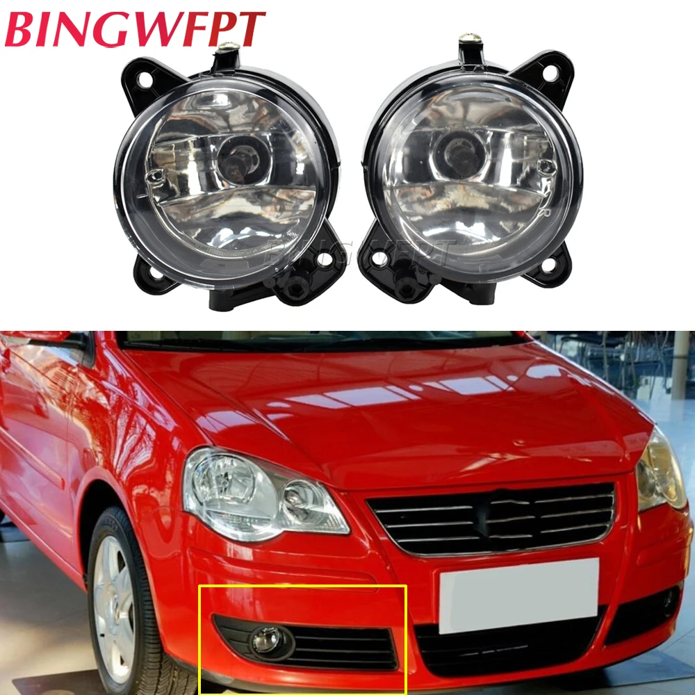 1 para samochodów przedni halogenowa lampa przeciwmgielna światła przeciwmgielne + drut + osłona ramy dla Polo GTI 9N3 MK4 2005 2006 2007 2008 2009 2010