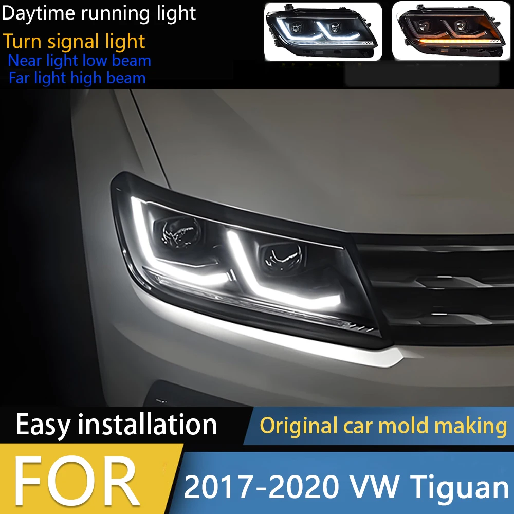 

Car Lights for VW Tiguan LED Headlight Projector Lens 2017-2020 Dynamic Signal DRL Head Lamp Automotive Accessories