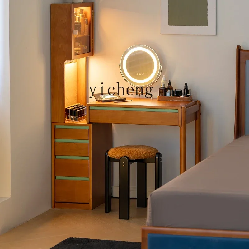 

medieval solid wood dresser storage cabinet makeup table chest cabinet integrated master bedroom makeup cabinet