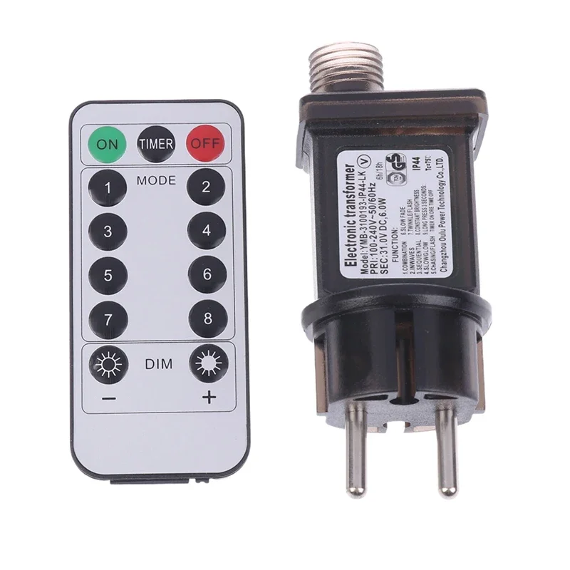 Enchufe AC 220V a 31VDC 6W 8 funcional con Control remoto SELV adaptador de interruptor de controlador de lámpara LED IP44 iluminación láser impermeable