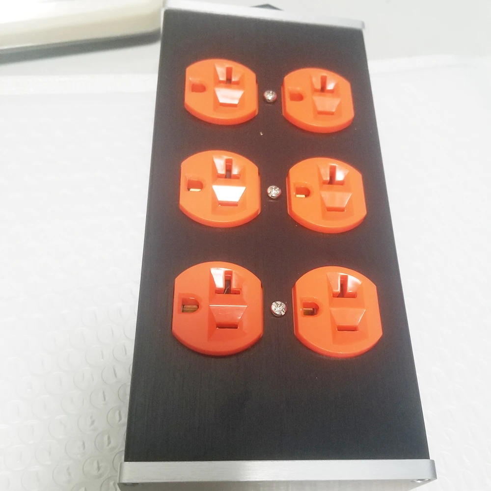 

High Quality HIFI Full aluminum chassis US standard Power Strip Auido socket home mini outlet