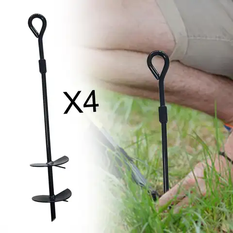 앵커에 4x 접지 앵커 나사 강력한 다목적 액세서리 텐트 페그