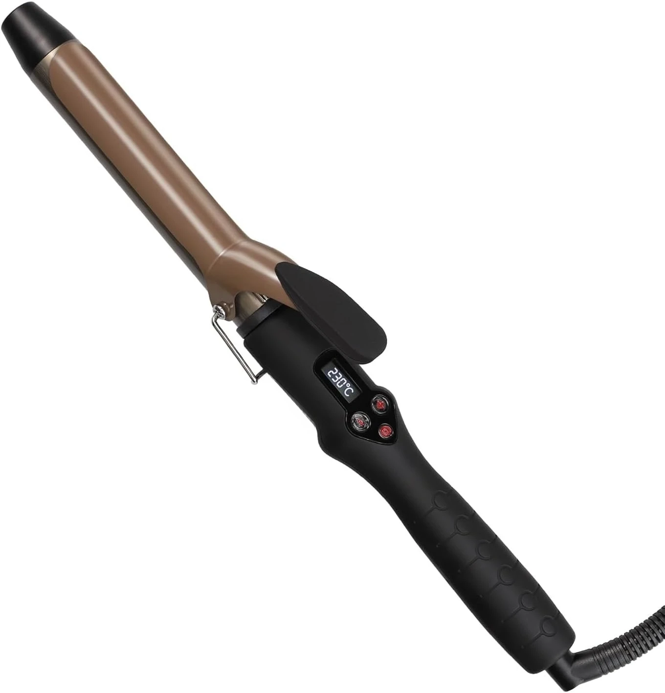 1 Inch Ceramic Curling Iron with Clamp,for Long Lasting Curls & Hair Types