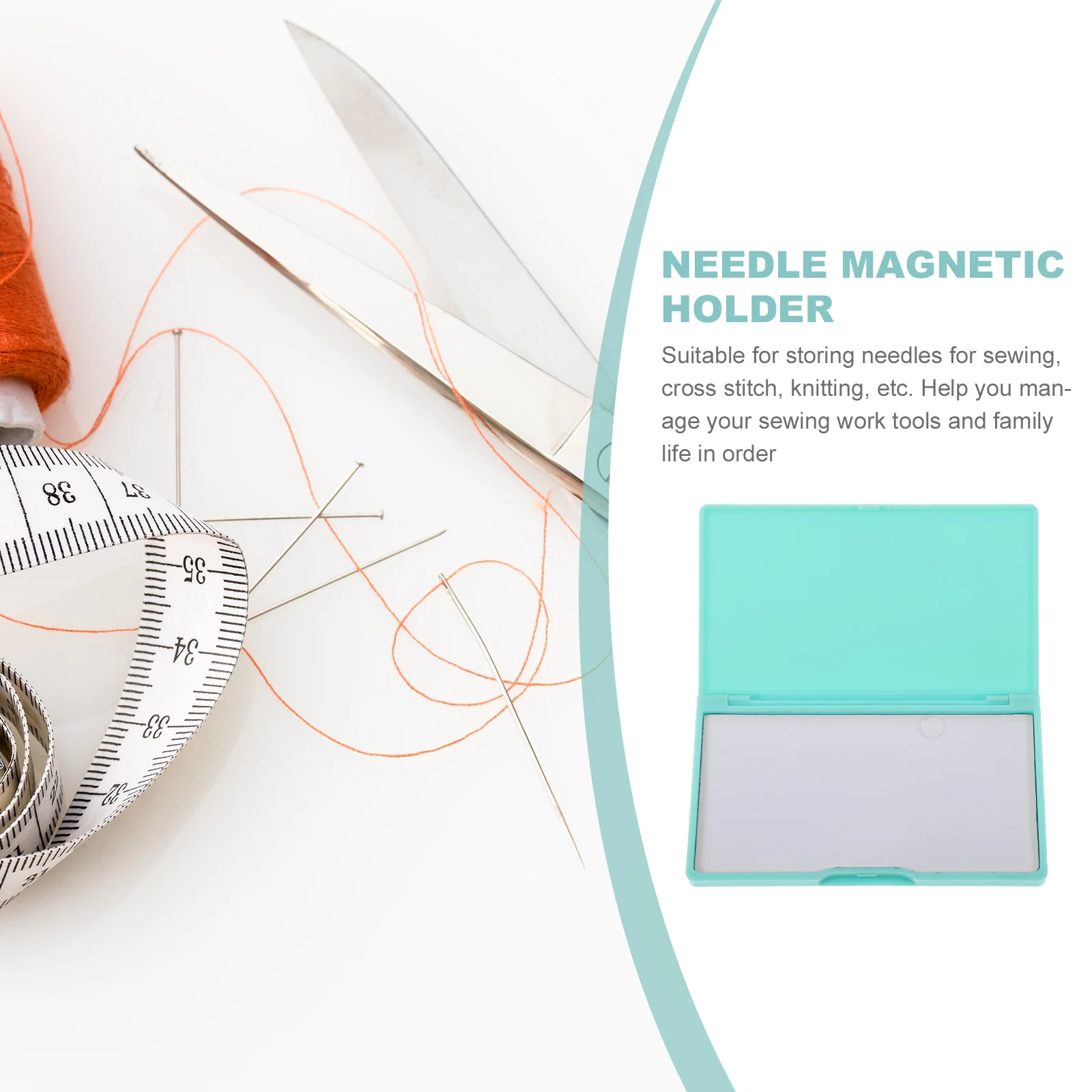 

Magnetic Pin Holder Storage Tidy Simple Magnetic Pin Holder Needle Container Organizer Weak Magnet PVC Portable