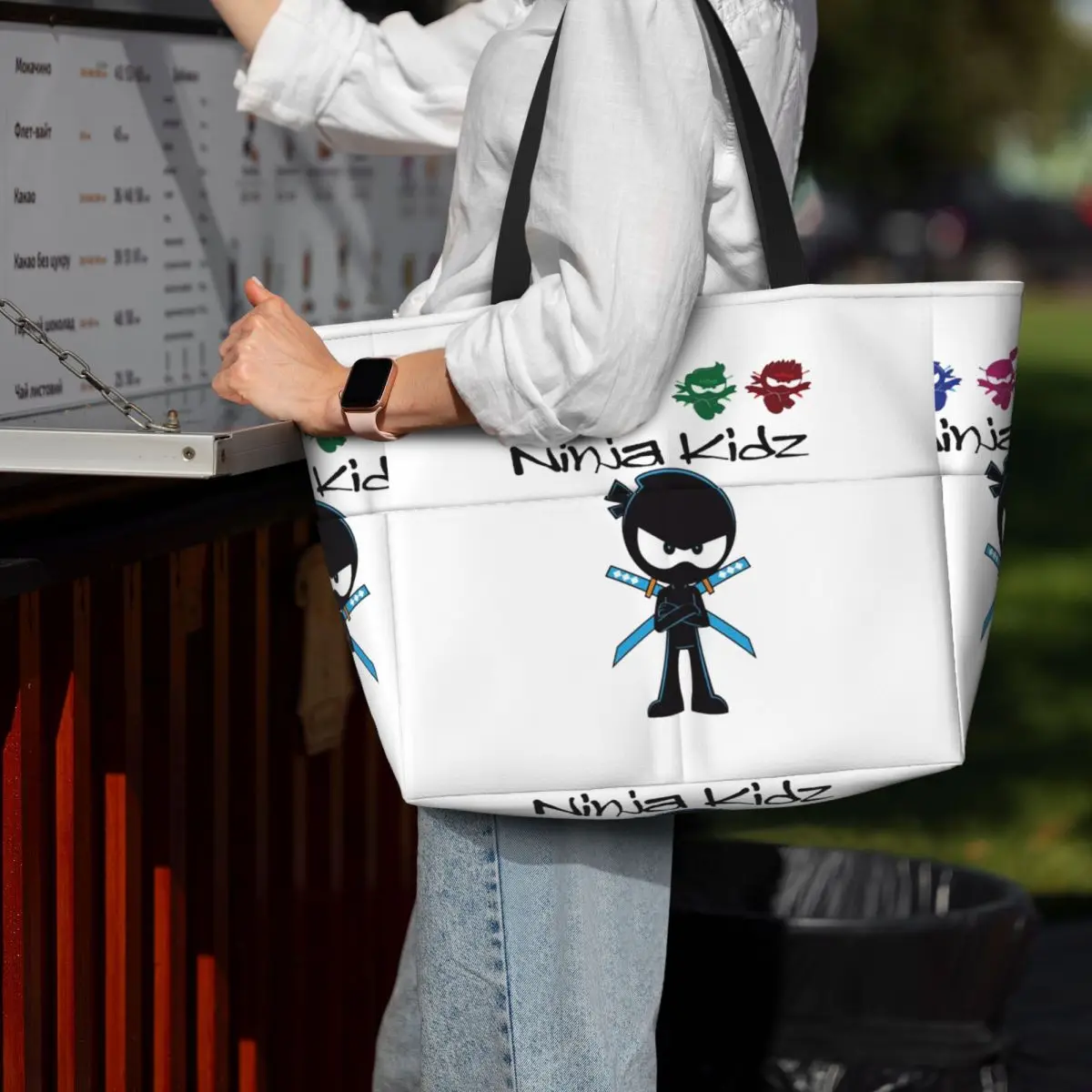 

Пляжная большая сумка Ninja Kidz, спортивная сумка для занятий йогой, большая сумка-тоут, женская дорожная сумка, сумка для фитнеса