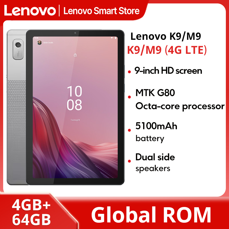 Global firmware Lenovo Pad K9 Tablet 9-inch Portable Tablet 4G+64G Android Tablet Tab M9 9-inch Arctic Grey LTE WIFI 5100MAH
