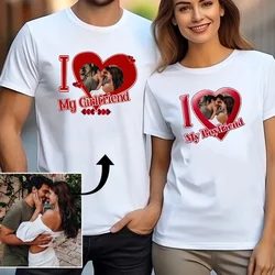 2024 Diy Personalized Couple I Love My Boyfriend I Love My Girlfriend T-shirt Custom Couple Couple Unisex T-shirt