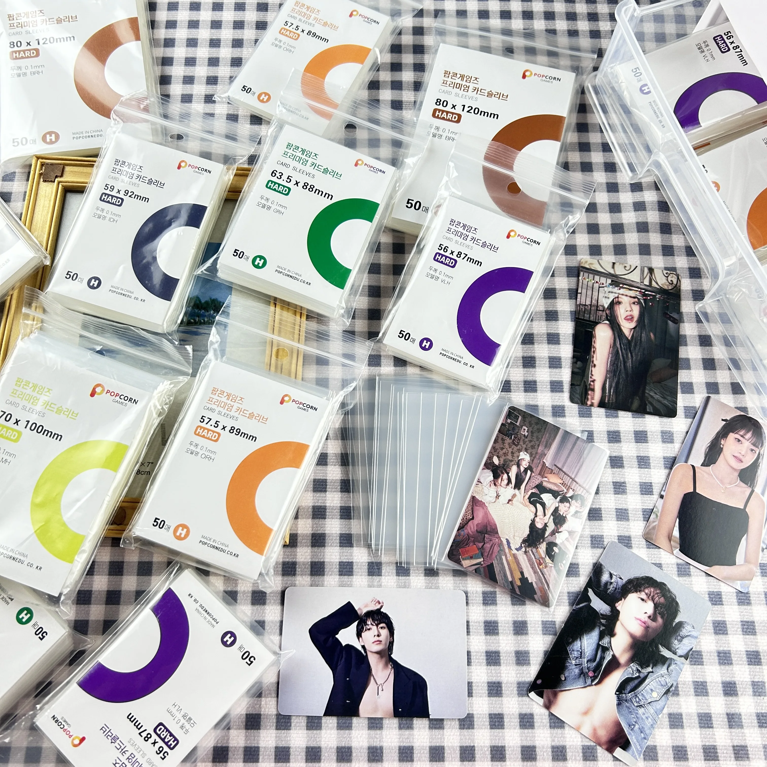 50Pcs Korea Card Sleeves HD Clear Kpop Idol Card Protective Sleeve Photcards Protector Photo Case Box for Popcorn Card Holder