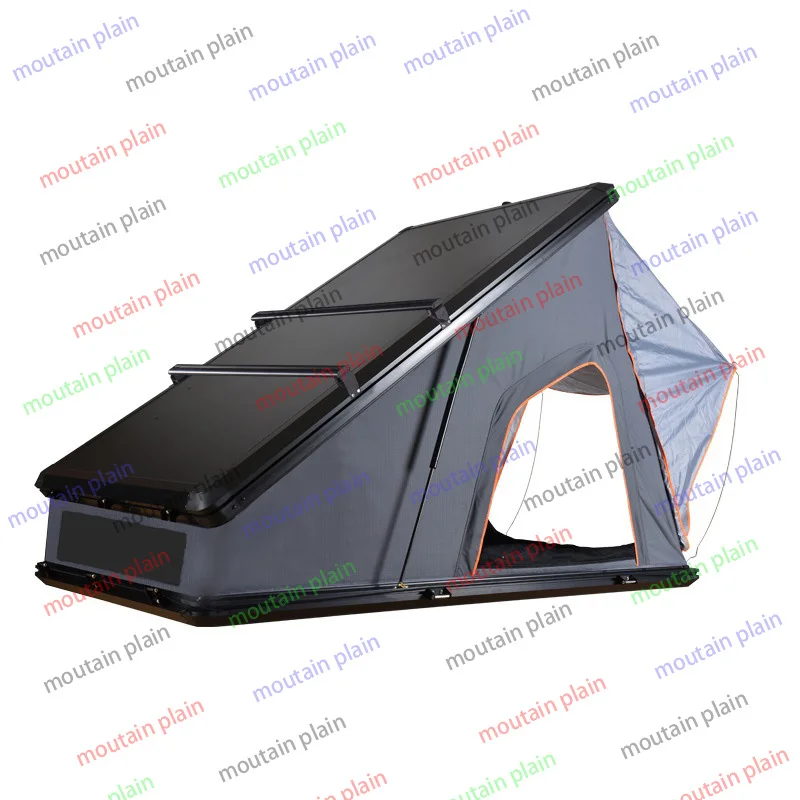 Off Road SUV Pickup Vehicle Roof Top Mounted Travel Tents Cross Bar Triangle Car Tent, Portable Outdoor Camping 2 Persons