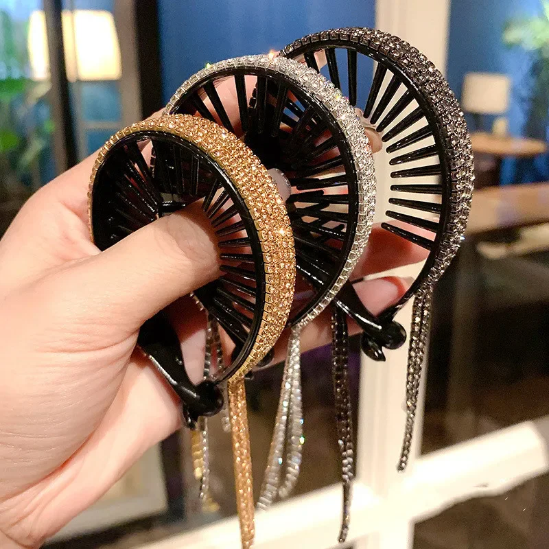 Elegante Luxus-Haarspangen mit Strass und Quasten für Damen, Süße Haarklammern, Haarband, Modische Haaraccessoires, Neu