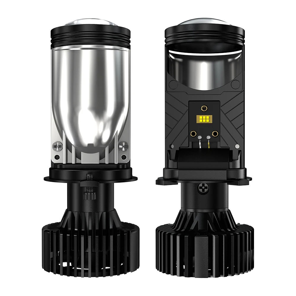 

Turbo Fan H4 LED Headlights Car H4 Mini Projector Lens 6000K Super Bright 200000LM High Low Beam Auto LED Lights Car Light Lamp