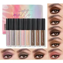 Matte Liquid Eyeshadow Liquid Matte Eye Shimmer With 8 Colors Eye Makeup Supplies Waterproof Creamy Smooth Long Lasting For