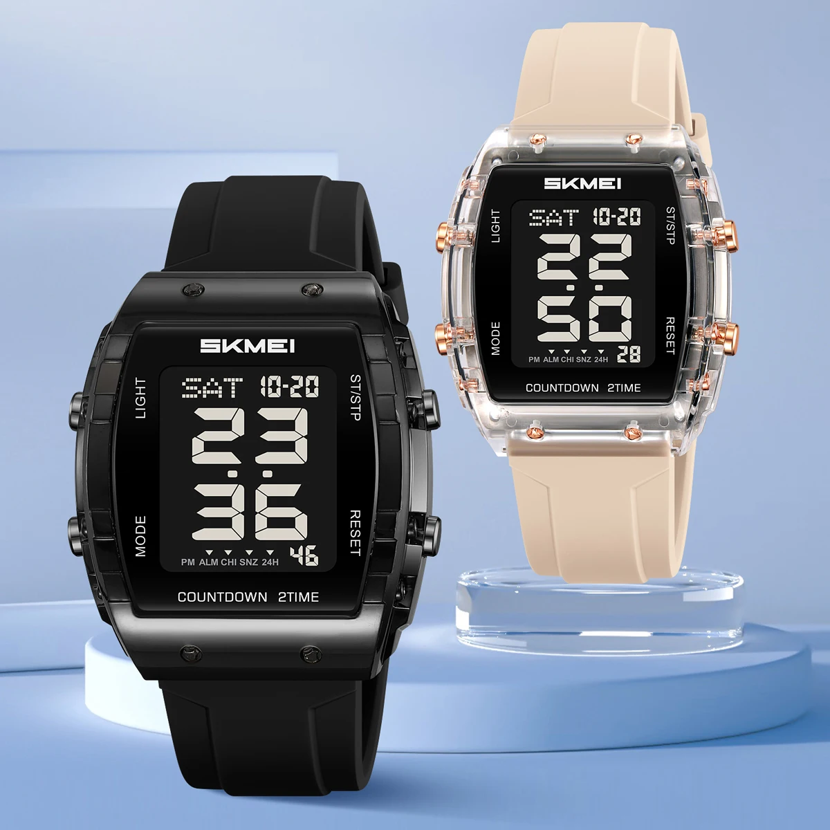 

SKMEI Многофункциональные электронные часы Водонепроницаемые спортивные цифровые наручные часы для мужчин и женщин Повседневные часы с хронографом Reloj Hombre