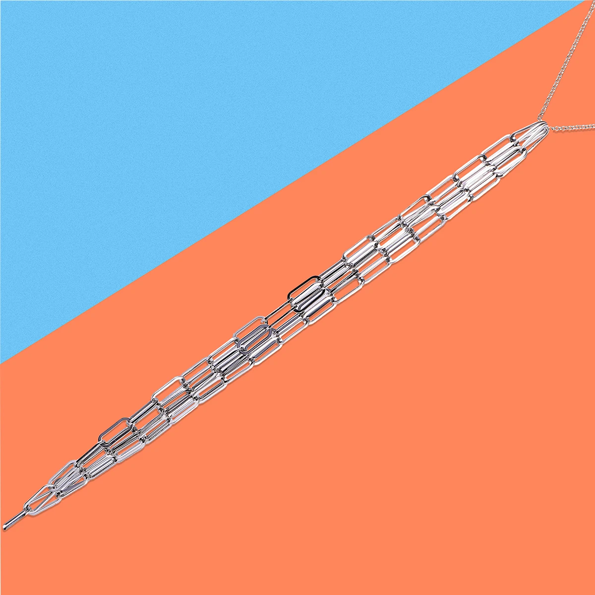

Titanium Steel Necklace DIY Silver Link Chains for Jewelry Making Bag Chain Interlocking Long Project Accessories