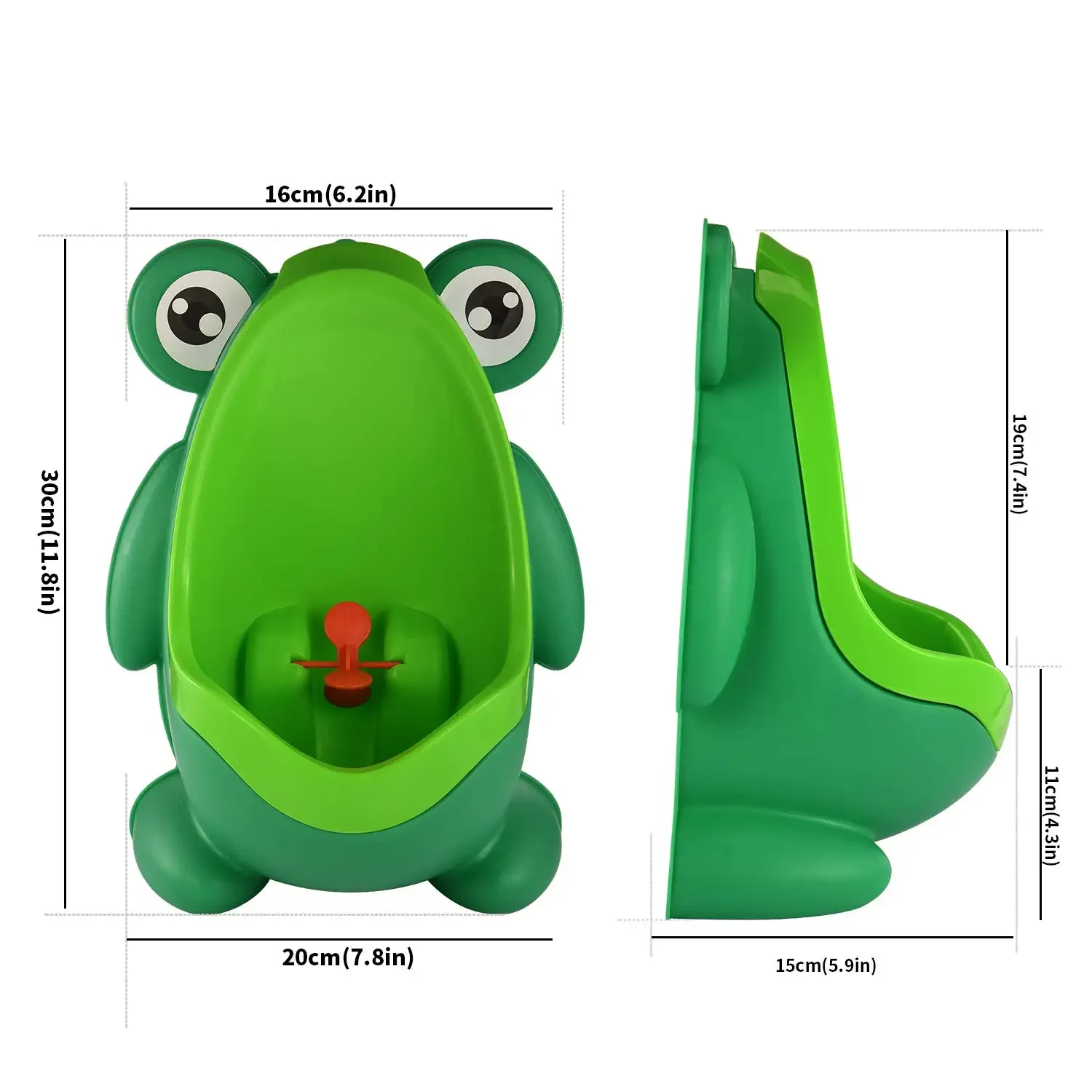 Cute Frog Standing Potty Training Urinal for Boys Toilet with Funny Aiming Target Bathroom Pee Trainer Toilet