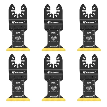 EZARC 3/6PCS Titan-Sägeblätter mit oszillierender Klinge, oszillierendes Werkzeugzubehör, Multifunktionswerkzeug zum Schneiden von Holznägeln, Kunststoff