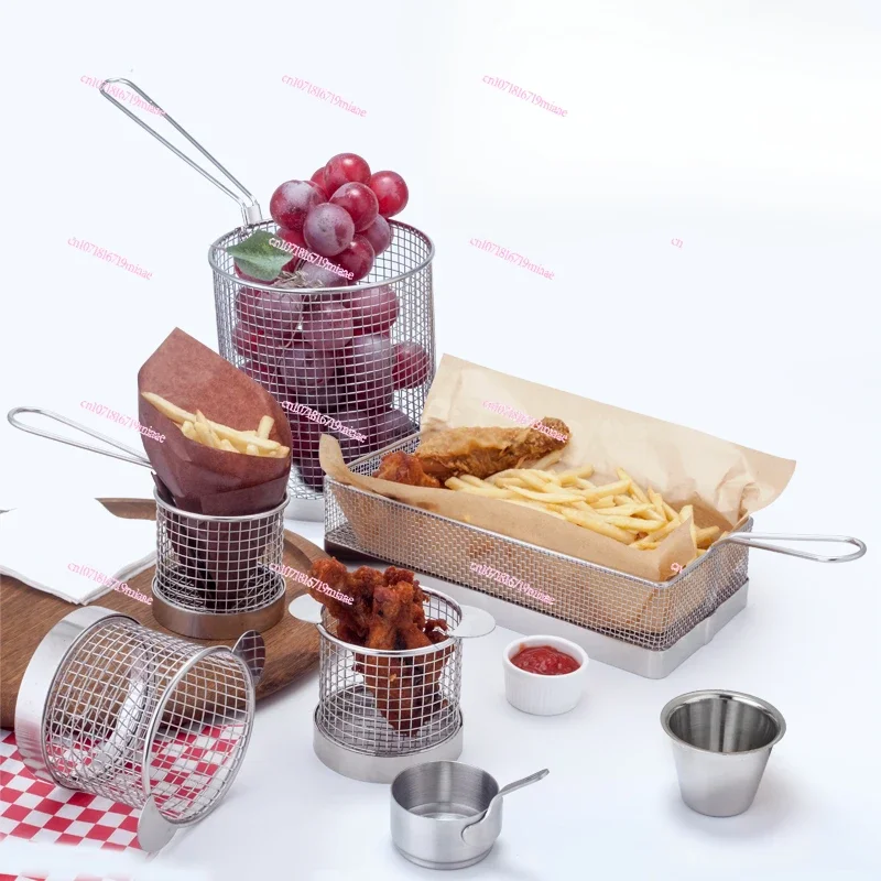 Fried chicken wing basket 304 stainless steel fried basket colander screen round fries