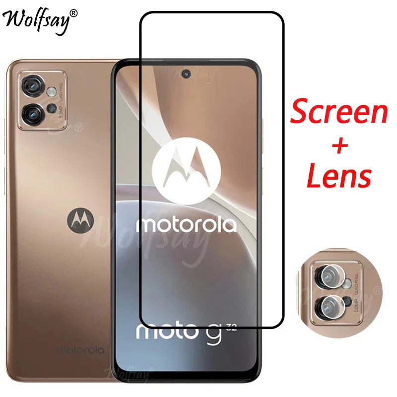 Full Cover Tempered Glass For Motorola Moto G32 Screen Protector Moto G32 G22 G52 G54 G84 E32S Camera Glass For Moto G32 Glass