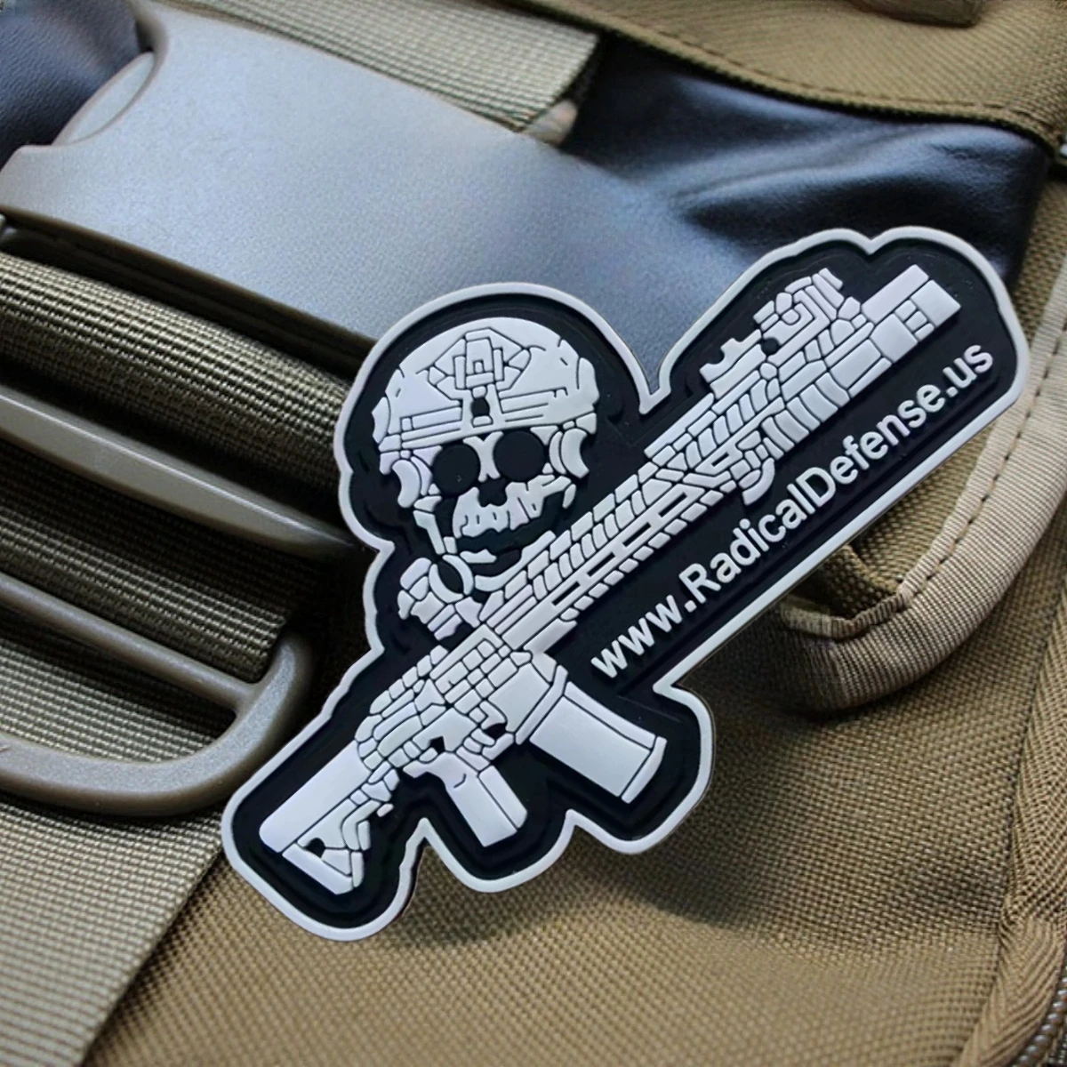 

Skull Morale Badge Www.RadicalDefense.us Military Patch Tactical Army Sticker Printing Hook and Loop Patches for Backpack
