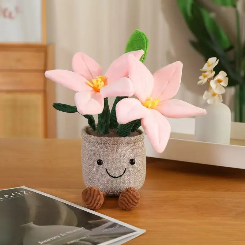 Latest Flower Pot Plant Series Kawaii Plush Toy Figurines, Dolls, Cartoons, Cute Home Ornaments, Holiday Gift Dolls