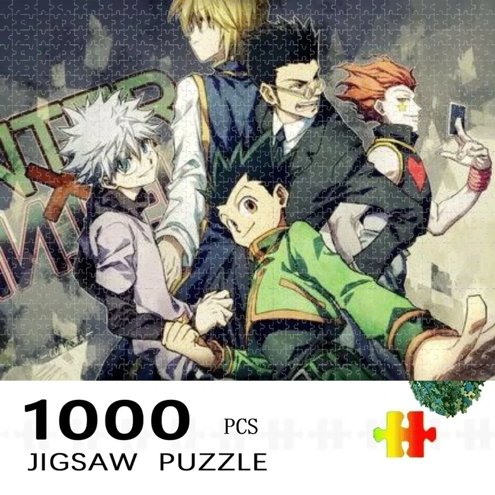 

Пазл для взрослых 500/1000 деталей, популярный аниме-пазл Hunter X Hunter, бумажный пазл, декоративная картина, упражнение для развития мышления