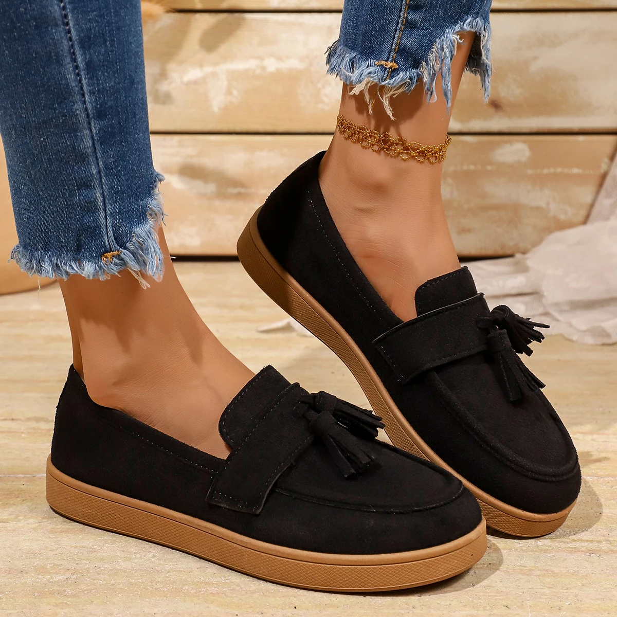 Women's Tassel Slip on Loafers - Women'S Fashion Gym Shoes review and price