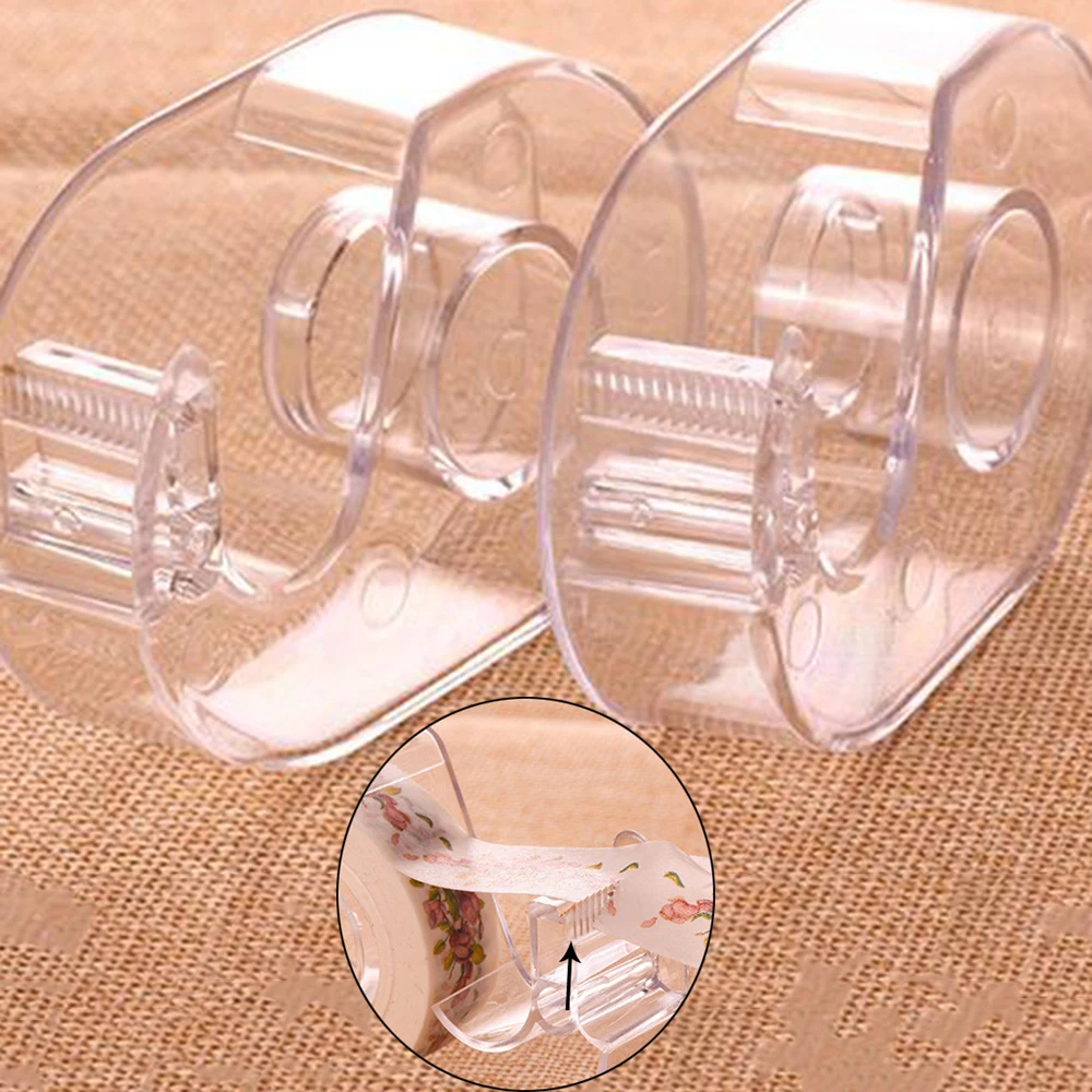 

Transparent Stationery School Supply Cutter Office Special Tapes Seat Tape Cutter Dispenser