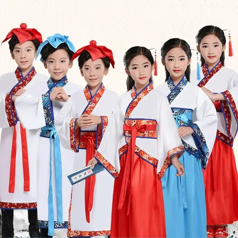 Stage Baby Set Performance Cosplay Suit Girl Hanfu Casual Teenagers Children's Day Kids Outfit Ancient Costume Boy Clothes