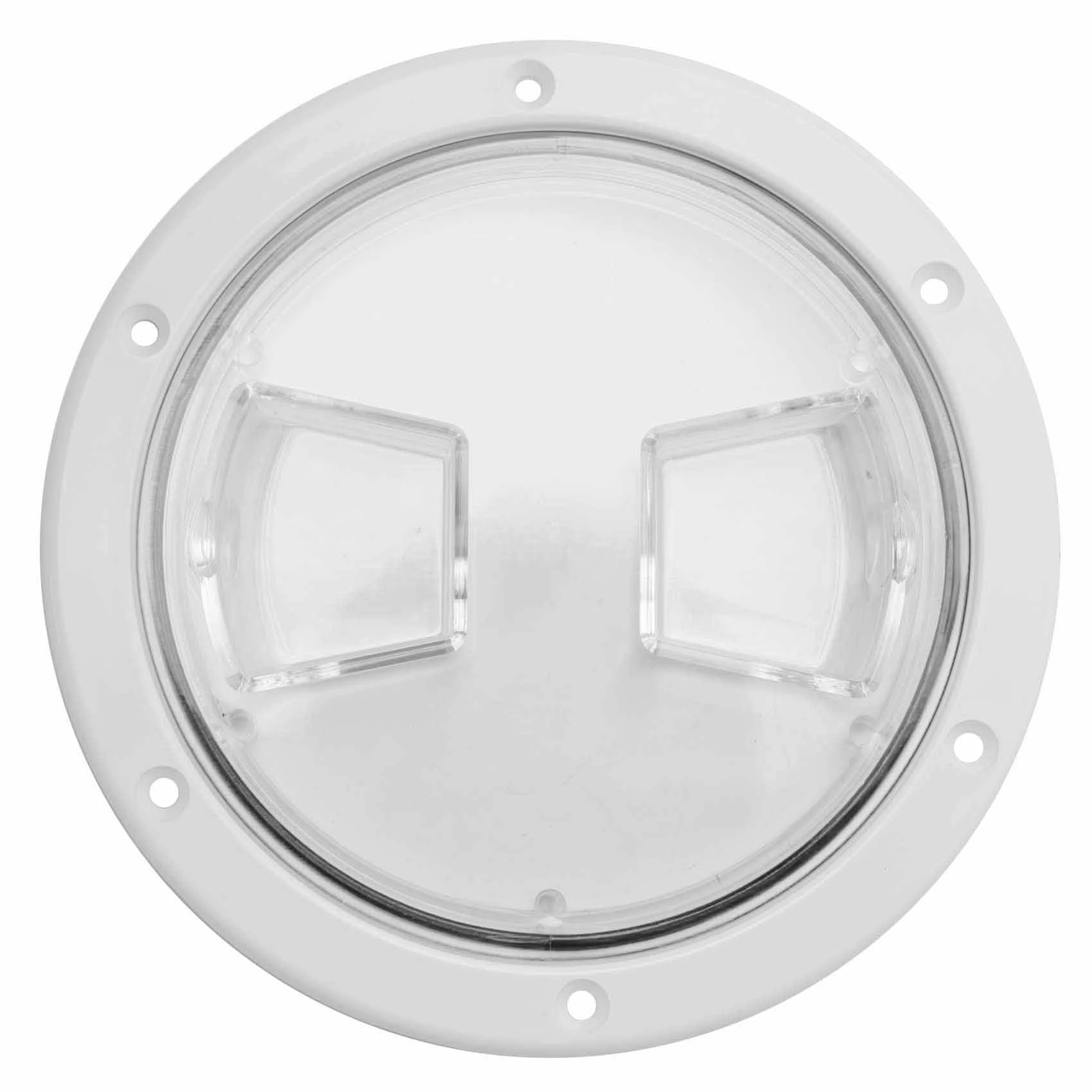 Plastic 6 Inch White Round Transparent Inspection Hatch Deck Cover Corrosion Resistant for Marine Boat Yacht RV Truck