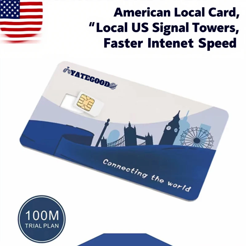 YATEGOOD U.S. Local Base Station Empowered  4G Global Walkie Talkie SIM Card: Superior Signal, Swift Network Speeds