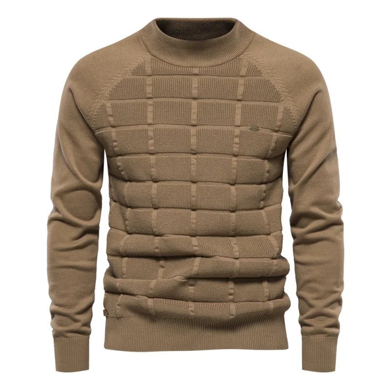 2023 Autumn/Winter New European and American Men's Round Neck Pullover Sweater Casual Bottom