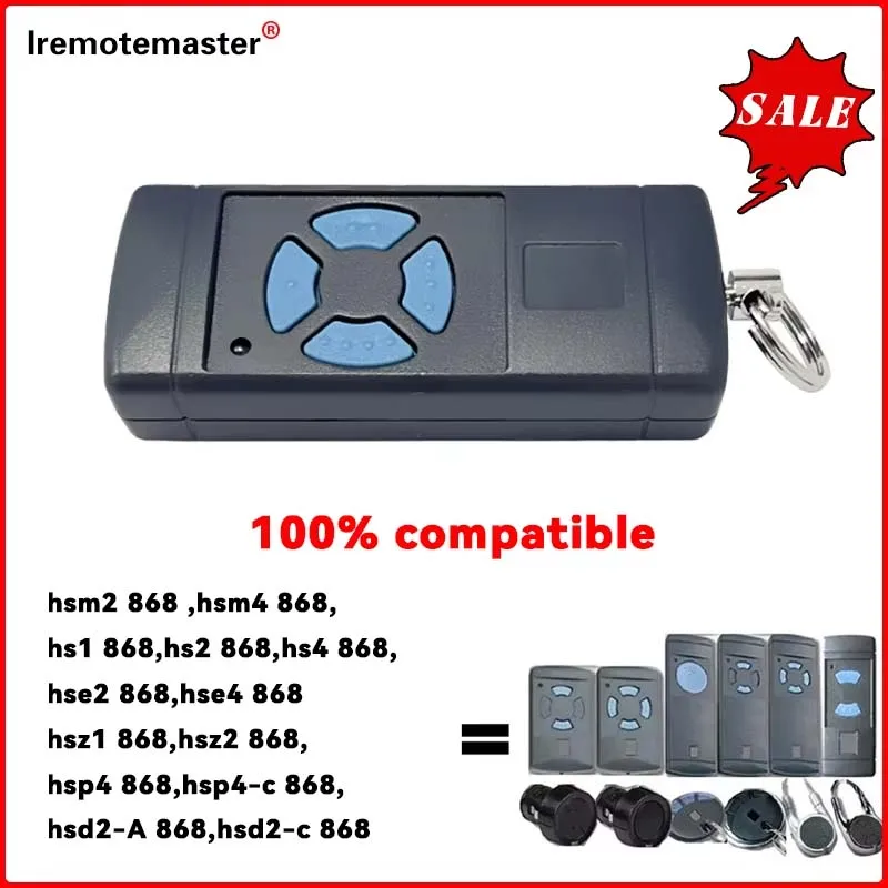 For Remote Control HSE2 HSE4 HSM2 HSM4 HS2 HS4 Blue Button 868MHZ Garage Gate Remote Control Door Opener